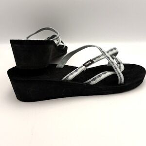 Teva Mush Mandalyn Wedge OLA 2 Platform Black Womens 12 Strappy Sandal 1000099